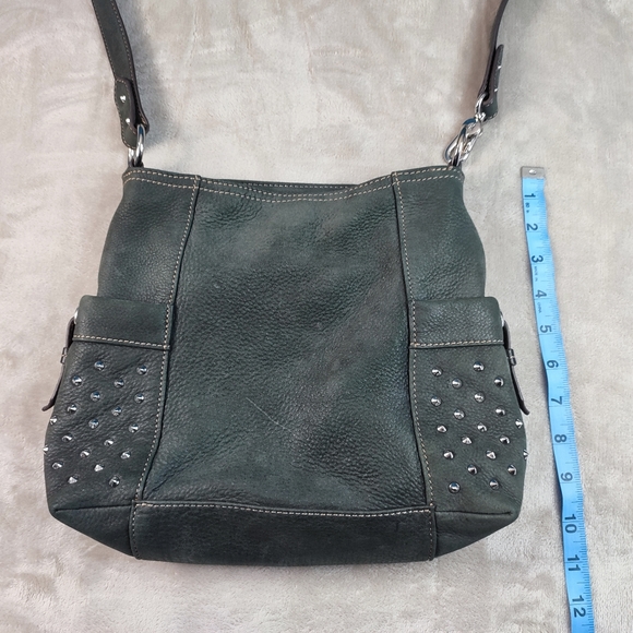 Aimee Kestenberg Studded Nubuck Leather Crossbody Shoulder Bag EUC - Picture 10 of 13